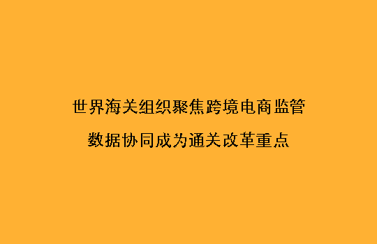 世界海关组织聚焦跨境电商监管,数据协同成为通关改革重点