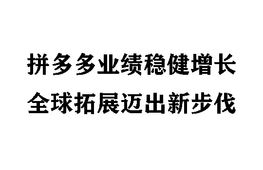 拼多多季度业绩稳健增长，全球拓展迈出新步伐