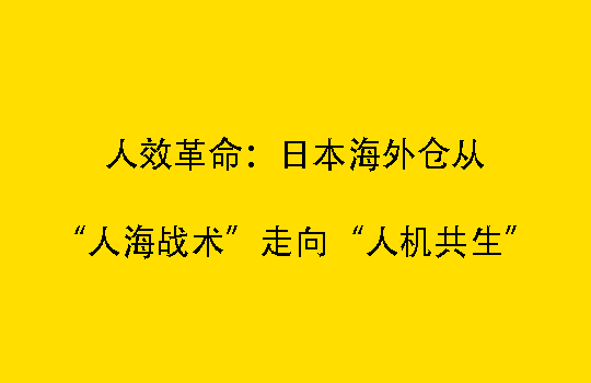 人效革命：日本海外仓从“人海战术”走向“人机共生”