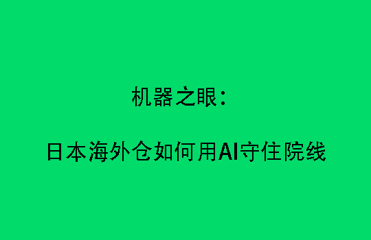 机器之眼：日本海外仓如何用AI守住院线