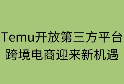 Temu开放第三方平台：跨境电商迎来新机遇