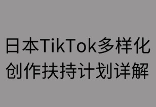日本TikTok多样化创作扶持计划详解