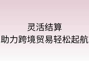 灵活结算，助力跨境贸易轻松启航