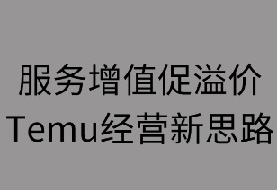 服务增值助溢价 TEMU经营新思路