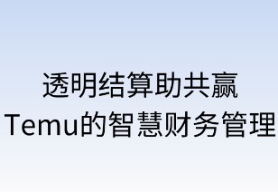 透明结算助共赢：TEMU的智慧财务管理