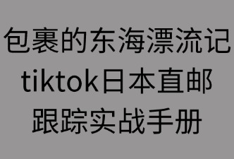 TikTok日本站直邮订单的操作指南