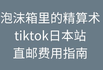 TikTok日本站直邮的计算方式
