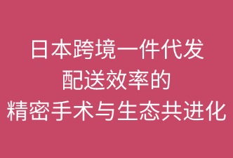 日本跨境一件代发：配送效率的精密手术与生态共进化