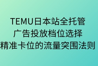 TEMU日本站广告投放选择