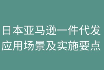 日本亚马逊一件代发：应用场景及实施要点