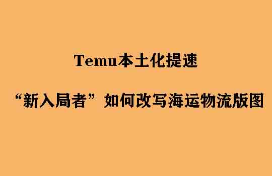 Temu本土化提速：日本市场“新入局者”如何改写海运物流版图